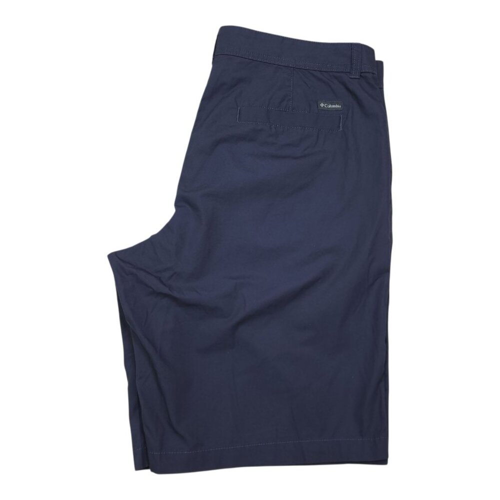 Columbia Mens Archer Mountain Shorts 34W 10L Navy Cotton Lightweight - Picture 3 of 9